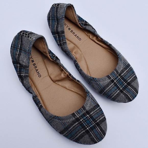 lucky brand plaid flats